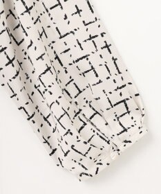 自由区 L 【セットアップ対応・洗える】スクラッチチェックプリント ブラウス