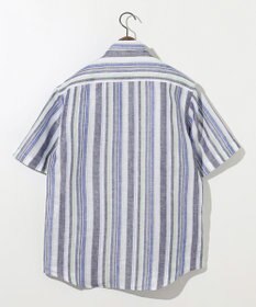 JOSEPH ABBOUD 【キングサイズ・麻100％・軽い・涼しい】 モイスチャーリネンストライプシャツ