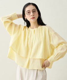 ANY ラッフルクロップドシャツ