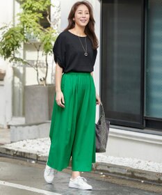 ANY 【接触冷感/UVケア/シワになりにくい】ドルマンスリーブ Tブラウス