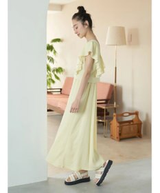 earth music&ecology ＳＥＴ２点　フリルショルダーツーピースワンピース