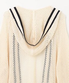 GRACE CONTINENTAL メッシュラインニットフーディ