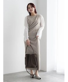 Te chichi ドレープ I ラインワンピース【AOYAMA FASHION ASSOCIATION × Te chichi】