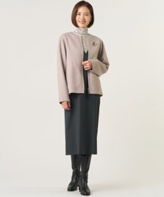 J.PRESS LADIES S 【レイヤードスタイルに】カシミヤシルク シアーリブ ボーダー タートル カットソー