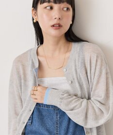 AMERICAN HOLIC シアー配色ニットカーディガン