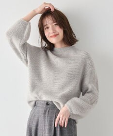 ANY ラムウールフェザーコンビプルオーバー