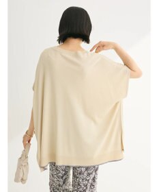 Green Parks 推しニット　裾ラインポンチョ型チュニック