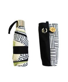 +RING 【UVカット95%以上】【UPF50＋】プラスリング レディース向け 晴雨兼用 折傘 BLK/WHT T1307