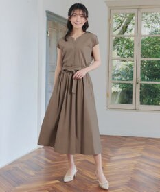 Tiaclasse 【トップス&スカートセット・洗える】ストレッチタフタセットアップ