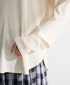 Green Parks 袖チュールリブプルオーバー