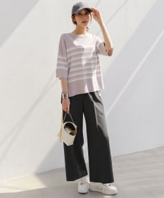 ANY SIS 【アイスタッチ】ボートネックニット プルオーバー