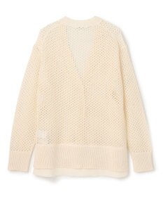 BEIGE， 【洗える】ALOE / コットンメッシュVネックミドル丈カーディガン