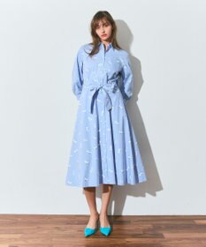 GRACE CONTINENTAL ヒールプリントシャツドレス