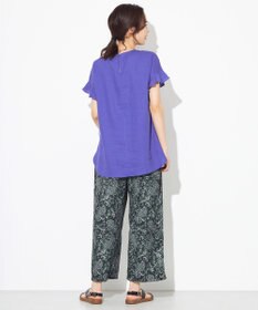 ANY 【洗える】ライトリネンクロスフレアスリーブ ブラウス