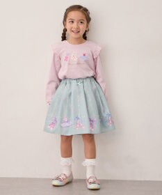 ANY KIDS おけいこモチーフ刺繍入り 長袖Tシャツ