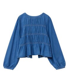 earth music&ecology デニムリボンシャツ