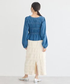 earth music&ecology デニムリボンシャツ