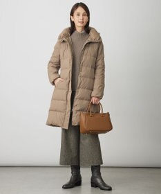 J.PRESS LADIES 【洗える・2way】タフタダウン ロング丈 コート