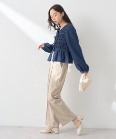 earth music&ecology デニムリボンシャツ