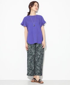 ANY 【洗える】ライトリネンクロスフレアスリーブ ブラウス