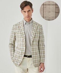 GOTAIRIKU 清涼サッカー素材【通気性/軽量】空羽サッカー マドラスチェック シャツジャケット