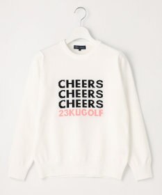 23区GOLF 軽量さが自慢！【WOMEN】ＣＨＥＥＲＳ ロゴニット