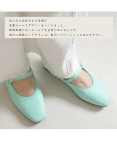 Pointer 日本製 本革ストラップ付きパンプス