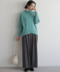 組曲 L 【加藤ローサさん着用】ラメストライプ ワイドパンツ