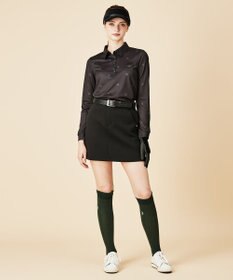 23区GOLF 【WOMEN】ワッペンプリント鹿の子シャツ
