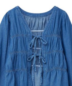 earth music&ecology デニムリボンシャツ