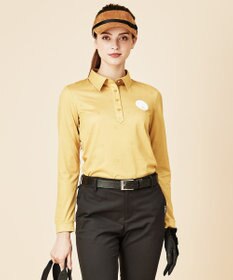 23区GOLF 【WOMEN】ワッペンプリント鹿の子シャツ