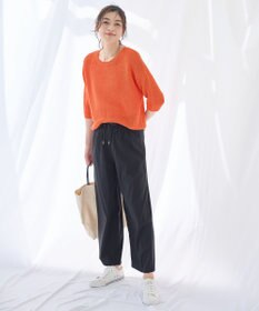 ANY 【洗濯機可/アンチピリング】ギマハーフスリーブニット