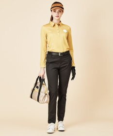 23区GOLF 【WOMEN】ワッペンプリント鹿の子シャツ