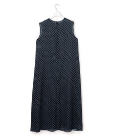 ICB 【WEB限定】サテンオーガンプリント ノースリーブワンピース