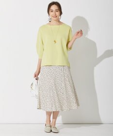 自由区 【洗える】スモールペタルプリント マーメイドスカート