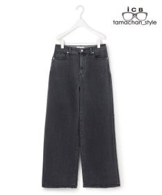 ICB 【WEB限定】【ICB×tamachan_style コラボ】スタイルアップ ワイドデニム