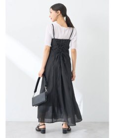 earth music&ecology バックレースアップワンピース
