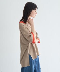 YECCA VECCA 配色ワイドポロニット