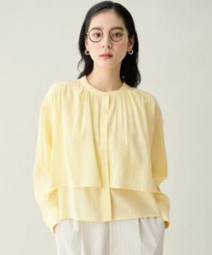 ANY ラッフルクロップドシャツ