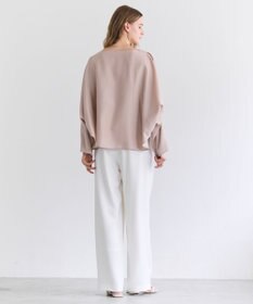 BEIGE， PERIDOT / 2WAYスリーブ ドレープブラウス