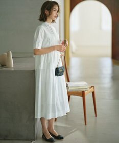 組曲 L エンブロイダリーレース シャーティング ワンピース