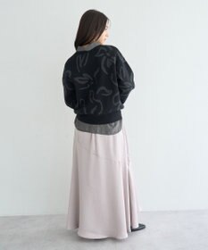 YECCA VECCA アート柄ふくれジャガードニット