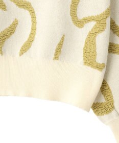 YECCA VECCA アート柄ふくれジャガードニット