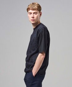 JOSEPH HOMME オリエンタルジャガードニットブロック　クルーネック半袖カットソー