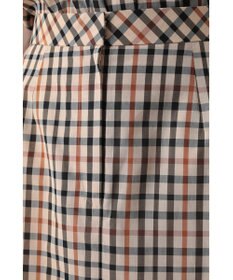 DAKS コットンボイル ペプラム フレアスカート