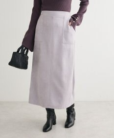 Green Parks なめらかタッチスウェード調Ｉラインスカート