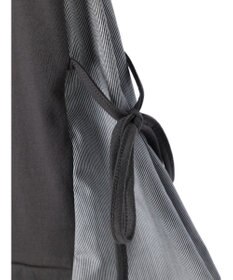 Green Parks 脇リボン５分袖布帛ドッキングプルオーバー