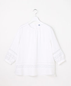 J.PRESS LADIES スパンソフトクロス刺繍 ブラウス