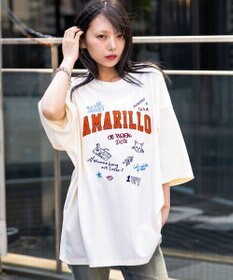 WEGO 【速乾/ひんやり/ユニセックス着用ITEM】接触冷感フロッキープリントグラフィックT（SS）