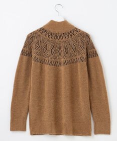 JOSEPH ABBOUD 【インポート素材/ふわふわ】ブークレー  ハイネック  ジップ プルオーバー ニット